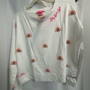 Lilly Pulitzer size Large. White with Rainbows and pink writing